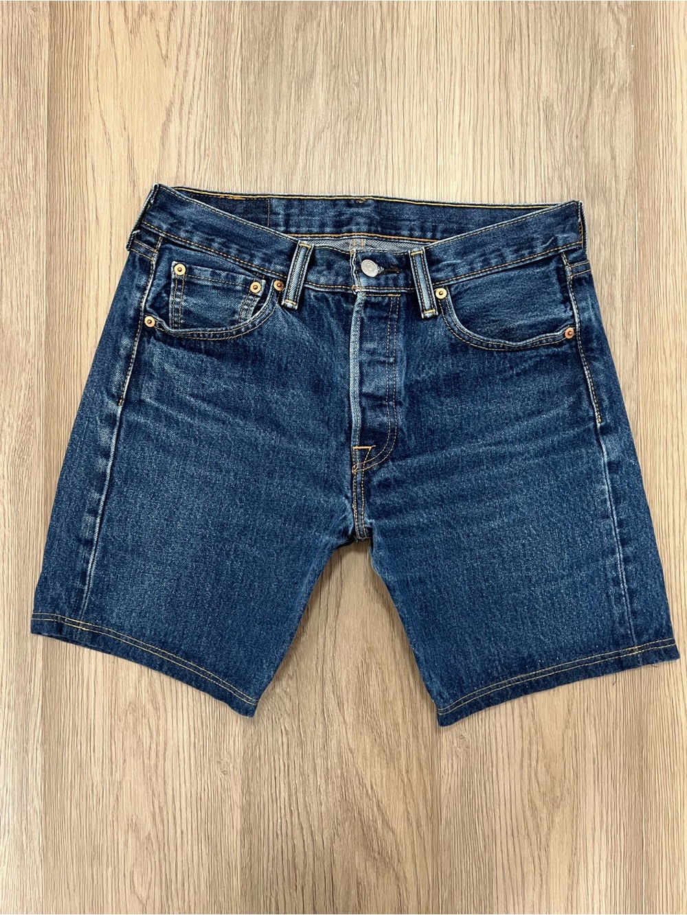 Levi’s 501 Cut Off Denim Shorts W29 Button Fly Medium Wash